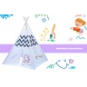 Playfun Indianerzelt Tipi mit Indianer Motiv drinnen und draussen Типи индийской палатки с индийским мотивом внутри и снаружи