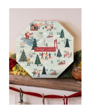 Yankee Candle Адвент календарь "24 Days of Fragrance", свечи 24 шт и подсвечник