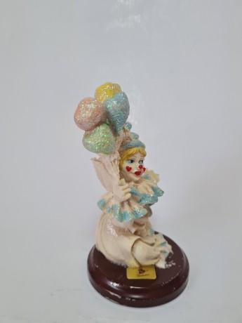 Valentino Винтажная Коллекционная фигурка "Клоун с шарами", 13см х 7 см, Италия, 1950-60гг.