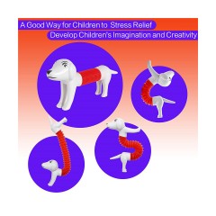 frler frler Pop Tubes Sensorisches Spielzeug Einziehbarer Hund Geschicklichkeitsspiele fur Kinder frler Pop Tubes Сенсорные игрушки Выдвижные игры для детей с навыками для собак