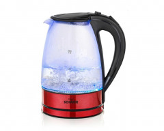 KESSMANN MICHELINO KESSMANN MICHELINO Wasserkocher mit Abschaltautomatik elektrischer Wasser Kettle Kocher kochen Kessel, 1.8 l, 1800,00 W, Wasseraufbereiter Schnelles aufheizen Wasser heizen warmen Aufwarmen rot Чайник KESSMANN MICHELINO с автоматическим