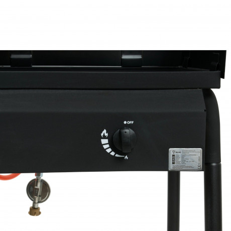 BBQ-Toro BBQ-Toro Gaskocher Gas Grilltisch mit Windschutz, Gusseisen Gaskocher 2 Brenner, 12kw  Газовая плита BBQ-Toro, газовый гриль-стол с защитой от ветра, чугунная газовая плита, 2 конфорки, 12 кВт