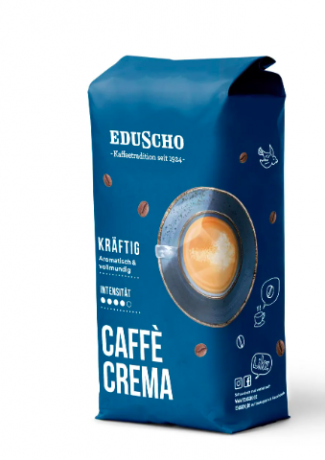 Eduscho Caffe Crema Kraftig Ganze Bohne 1 kg , Кофе в зернах Crema Strong, 1кг