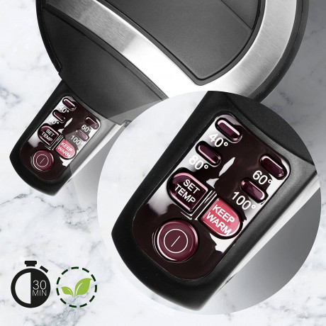 Duronic Duronic Wasserkocher, EK30 BK Wasserkocher 3000 Watt, 1,5 L, Thermostat Warmhaltefunktion Чайник Duronic, чайник EK30 BK 3000 Вт, 1,5 л, термостат, функция поддержания тепла