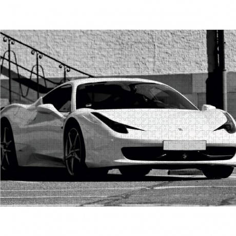 CALVENDO Puzzle CALVENDO Puzzle Der Wagen weisses Pferd mit 570 PS Пазл CALVENDO Puzzle Повозка белого коня с 570 л.с.