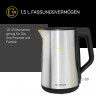 Gutfels Gutfels Wasserkocher WATER 3020, 1.5 l, 2200 W, Doppelwandiges Edelstahl, integrierter Filter, 360° Sockel Чайник Gutfels WATER 3020, 1,5 л, 2200 Вт, нержавеющая сталь с двойными стенками, встроенный фильтр, основание на 360°