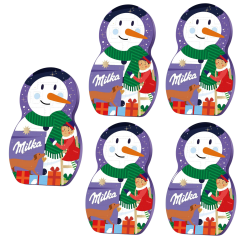 Milka Adventskalender 5STK Авдент-календарь 2025 Снеговик, 24 сладких сюрприза, ‎28см x 43см, 5 штук х 213 грамм