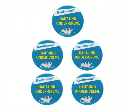 Kaufmann's creme haut und kinder 5stk, Кауфманнс Крем для ухода за чувствительной и сухой кожей, 75 мл x 5 штук