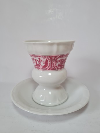 HEINRICH Кофейный Сервиз с видами г. Рюдесхайм-на-Рейне, 6 чашек+8 блюдец, Германия, 1960-70гг.