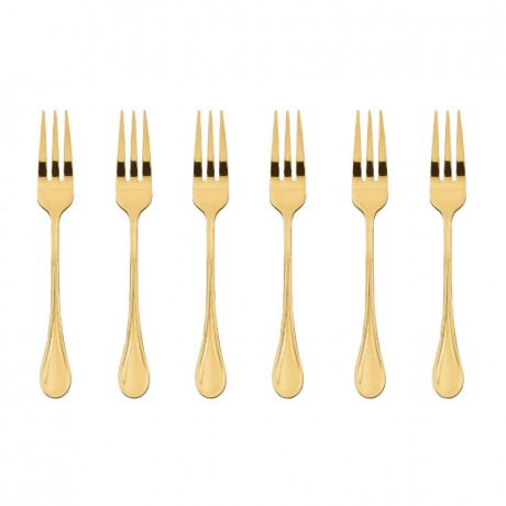 Sambonet Sambonet Royal - Edelstahl / PVD Gold Kuchengabel Set 6-tlg. Sambonet Royal - Набор вилок для торта из нержавеющей стали / золота с PVD-покрытием, 6 шт.