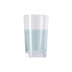 Thomas Thomas Nordic Stripes Ice Blue Becher Glas h: 12,6 cm / 345 ml Стеклянная кружка Thomas Nordic Stripes Ice Blue высотой: 12,6 см / 345 мл