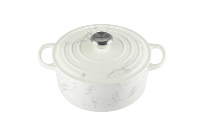 Le Creuset LE CREUSET Br\u00e4ter 24 cm White Marble SIGNATURE Weiss LE CREUSET Br&gt;4ter 24 см Белый Мрамор SIGNATURE