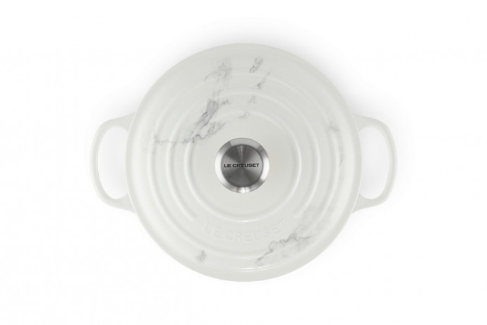 Le Creuset LE CREUSET Br\u00e4ter 24 cm White Marble SIGNATURE Weiss LE CREUSET Br&gt;4ter 24 см Белый Мрамор SIGNATURE
