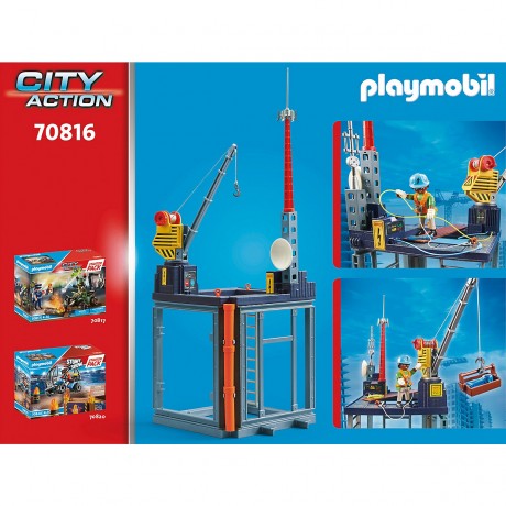 PLAYMOBIL PLAYMOBIL 70816 Starter Pack Baustelle mit Seilwinde PLAYMOBIL 70816 Starter Pack строительная площадка с лебедкой