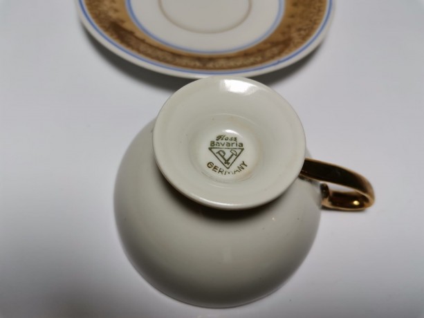 Plankenhammer Floss Bavaria, Баварская мануфактура Коллекционная Кофейная пара с изображением о. Вильгельмштейн