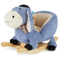 bieco Plusch Schaukeltier Baby Esel 60 cm aus Holz Schaukelpferd mit Sicherheitsgurt Schaukeltiere Плюшевая качалка ослик 60 см деревянная лошадка-качалка с ремнем безопасности Животные-качалки