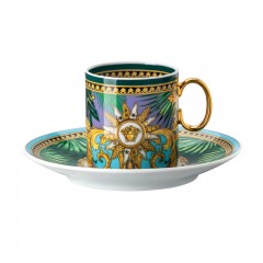 Rosenthal meets Versace Rosenthal Versace Jungle Animalier Espressoobertasse 0,10 L mit Espressountertasse 12,5 cm 2-tlg. Чашка для эспрессо Rosenthal Versace Jungle Animalier 0,10 л с блюдцем для эспрессо 12,5 см, 2 предмета.