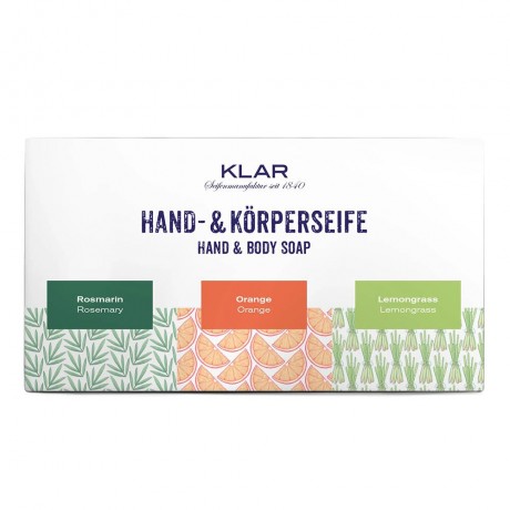 Klar Seifen Set Hand- & Korperseifen 3x100g  Набор мыло для рук и тела 3х100г