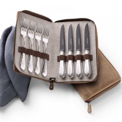 Robbe & Berking Robbe & Berking Martele - 150 g versilbert Grillset Frozen Black 8-tlg. Robbe & Berking Martele - набор для гриля Frozen Black 150 г посеребренный 8 предм.