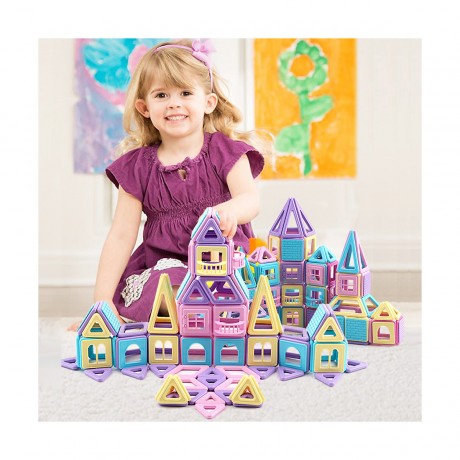 TOPMELON Satz mit 156 magnetischen Bausteinen Набор из 156 магнитных строительных блоков.