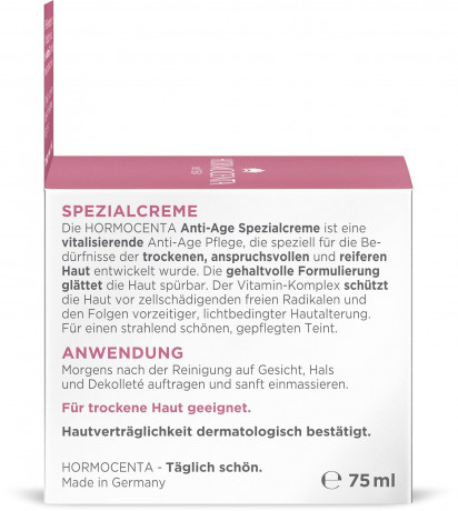 Hormocenta Tagescreme Anti-Age Spezial, Насыщенный дневной крем с комплексом витаминов А, Е и В5, 75 мл
