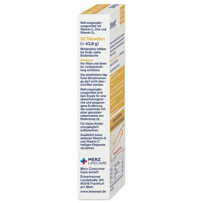 TETESEPT Vitamin C 1200+Zink+D3 Depot 30 Tablettent Комплекс для иммунитета с Витамином C, Цинком и витамином D3, 30шт.