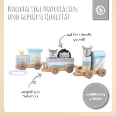 bieco Nachziehspielzeug Holz Bauklotze  Holztiere Holzzug Holzbausteine Steckspiel Nachziehspielzeug Игрушка-тяни деревянные строительные блоки деревянные животные деревянный поезд деревянные строительные блоки подключаемая игра игрушка-тяни