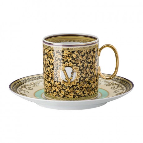 Rosenthal meets Versace Rosenthal Versace Barocco Mosaic Kaffeetasse 0,23 L mit Untertasse 16 cm 2-tlg. Кофейная чашка Rosenthal Versace Barocco Mosaic 0,23 л с блюдцем 16 см 2 шт.