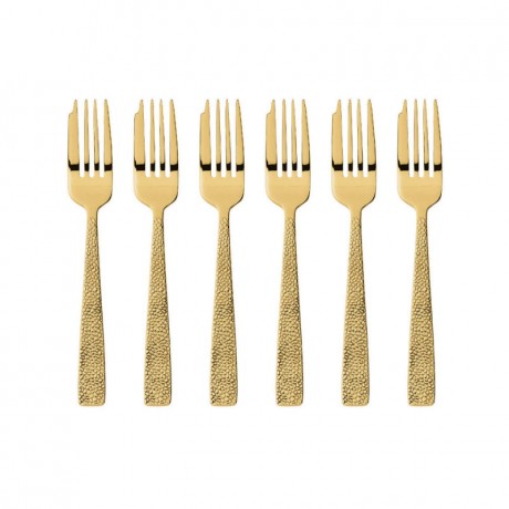Sambonet Sambonet Siena - Edelstahl / PVD Gold Kuchengabel Set 6-tlg. Sambonet Siena - Набор вилок для торта из нержавеющей стали / золота с PVD-покрытием, 6 шт.