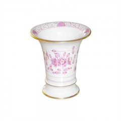 Meissen Meissen  'Neuer Ausschnitt - Indische Malerei purpur Goldpunkte mit Goldrand' Vase 9 cm Meissen &quot;New Section - Индийская роспись фиолетовыми золотыми точками с золотым ободком&quot; Ваза 9 см