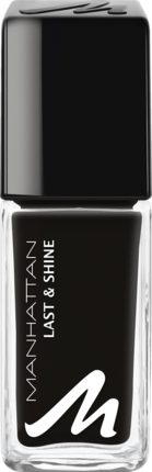 MANHATTAN Cosmetics Лак для ногтей Last & Shine Nail Polish 950 BLACK IS BACK, 10 мл