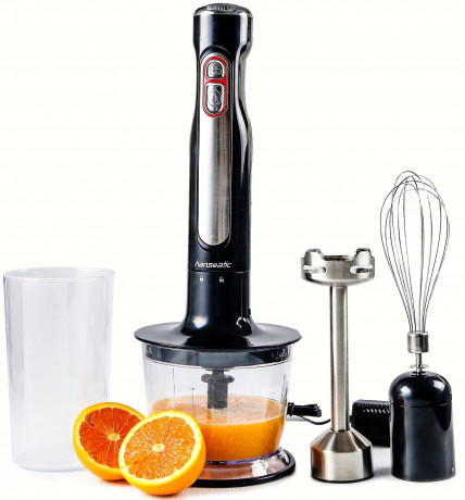 Hanseatic Hanseatic Akku-Stabmixer 98126929, 100 W, kabellos mit wiederaufladbarem 12-V-Li-Ion-Akku  Беспроводной ручной блендер Hanseatic 98126929, 100 Вт, беспроводной, с литий-ионным аккумулятором 12 В.