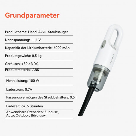 DOPWii DOPWii Akku-Handstaubsauger Vakuumreiniger,Kabellos,Leistungsstark,Staubsauger Fur Zuhause,Auto, Es gibt eine Tasche Schwarz Беспроводной ручной пылесос DOPWii, беспроводной, мощный, пылесос для дома, автомобиля, есть сумка