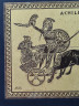 Панно винтажное M.L.S "Ахиллес" в деревянной раме, гравировка на бронзе, ручная работа, 20 х 15 см, Греция, 1960-70гг.