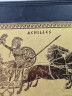 Панно винтажное M.L.S "Ахиллес" в деревянной раме, гравировка на бронзе, ручная работа, 20 х 15 см, Греция, 1960-70гг.