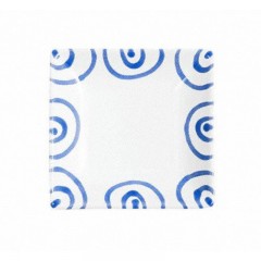 Gmundner Keramik Gmundner Keramik Blaugeflammt Snackschale 11x11x2,8 cm Миска для закусок Gmundner керамическая с синим пламенем 11x11x2,8 см
