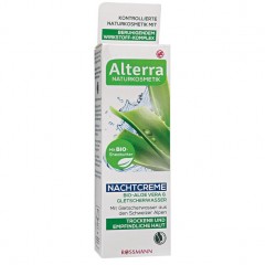 Alterra Nachtcreme Bio-Aloe Vera &amp; Gletscherwasser Ночной крем Органическое Алоэ Вера и ледниковая вода для сухой и чувствительной кожи 50 г