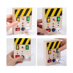 Vicabo An\/Aus Schalter Montessori Holzspielzeug Lernspiele fur Kinder Вкл/выкл переключатель деревянные игрушки Монтессори развивающие игры для детей
