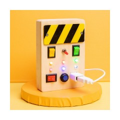 Vicabo An\/Aus Schalter Montessori Holzspielzeug Lernspiele fur Kinder Вкл/выкл переключатель деревянные игрушки Монтессори развивающие игры для детей