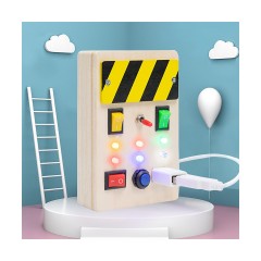 Vicabo An\/Aus Schalter Montessori Holzspielzeug Lernspiele fur Kinder Вкл/выкл переключатель деревянные игрушки Монтессори развивающие игры для детей