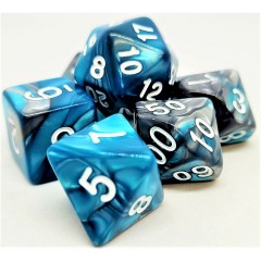 dice4friends 7-tlg. RPG Wurfelset: Racing Petrol 7 шт. Набор игральных костей RPG: Гоночный бензин