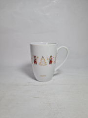 Кружка винтажная Lindt с рождественским декором, фарфор, 11.5 см, 400 мл, Германия, 1970-80гг.