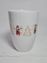 Кружка винтажная Lindt с рождественским декором, фарфор, 11.5 см, 400 мл, Германия, 1970-80гг.