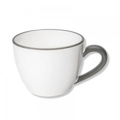 Gmundner Keramik Gmundner Keramik Grauer Rand Tee-Obertasse Maxima Gourmet 0,4 L Чашка для чая Gmundner керамическая с серым ободком Maxima Gourmet 0,4 л