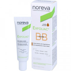 noreva Exfoliac getonte BB-Creme dunkel  Отшелушивающий тональный ВВ крем темный