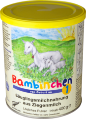 Bambinchen Начальное молоко 1 aus Ziegenmilch с рождения, 400 г