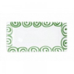 Gmundner Keramik Gmundner Keramik Grungeflammt Snackschale 22x11x2,7 cm Керамическая чаша Gmundner с зеленым пламенем 22x11x2,7 см