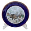 Lindner Kueps Bavaria Kobalt, Линднер Купс Бавария Коллекционная кобальтовая тарелка &quot;Кабаны&quot; 19см х 2см 1