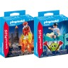 PLAYMOBIL 2er Set: 70872 Superheld + 70876 Kind mit Monsterchen Набор из 2 предметов: 70872 супергероя + 70876 ребенка с монстром