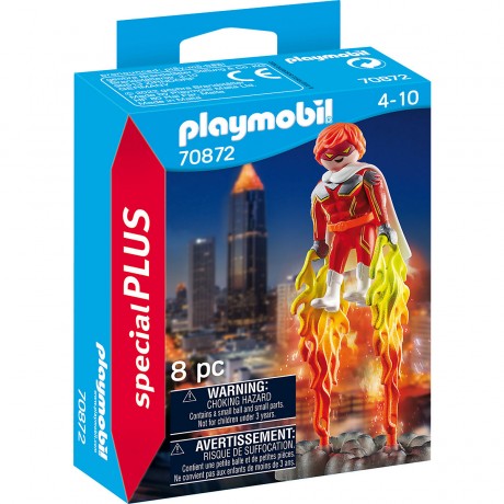 PLAYMOBIL 2er Set: 70872 Superheld + 70876 Kind mit Monsterchen Набор из 2 предметов: 70872 супергероя + 70876 ребенка с монстром